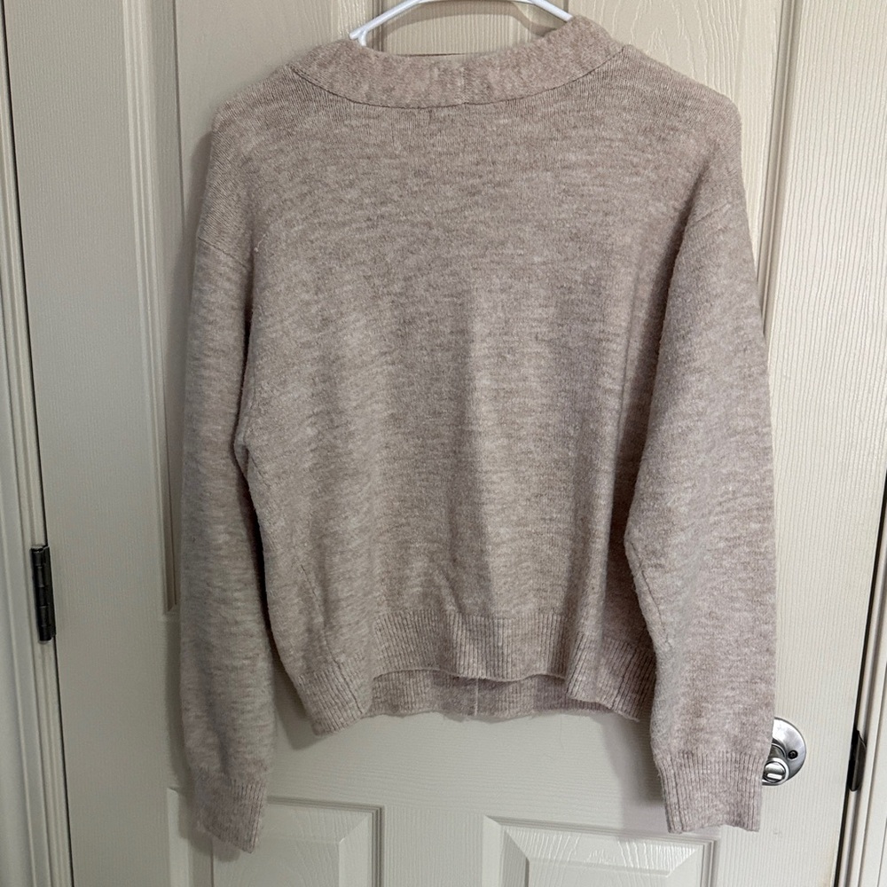 Cozy Beige Cardigan by - Picture 4 of 4